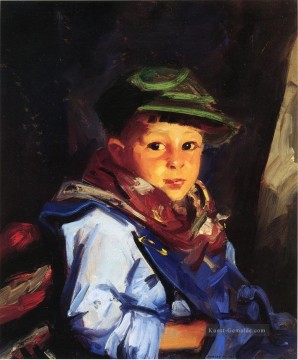 Boy mit einem grünen Cap aka Chico Porträt Ashcan Schule Robert Henri Ölgemälde